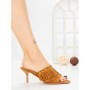 Papuci Dama cu Toc Subtire L6-95-3 CAMEL | ABLOOM