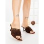 Papuci Dama cu Toc Subtire L6-95-4 BROWN | ABLOOM