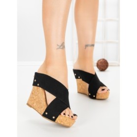 Papuci Dama cu Platforma SY1041 BLACK | ABLOOM