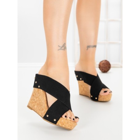 Papuci Dama cu Platforma SY1041 BLACK | ABLOOM