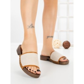 Papuci Dama cu Talpa Joasa L6-82-3 CAMEL | ABLOOM
