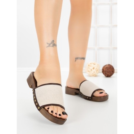 Papuci Dama cu Talpa Joasa L6-82-4 BROWN | ABLOOM