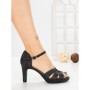 Sandale Dama cu Toc Gros A9409 BLACK | ABLOOM