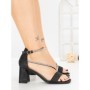 Sandale Dama cu Toc Gros A8212 BLACK | ABLOOM