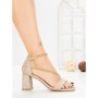 Sandale Dama cu Toc Gros A8212 GOLD | ABLOOM