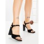 Sandale Dama cu Toc Gros S-126 BLACK | ABLOOM
