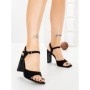 Sandale Dama cu Toc Gros S-126 BLACK | ABLOOM