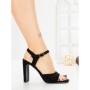 Sandale Dama cu Toc Gros S-126 BLACK | ABLOOM