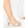 Sandale Dama cu Toc Gros W6-1 CHAMPAGNE | ABLOOM