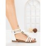 Sandale Dama cu Talpa Joasa SY1086 WHITE | ABLOOM
