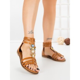 Sandale Dama cu Talpa Joasa SY1086 CAMEL | ABLOOM