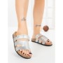 Papuci Dama cu Talpa Joasa SY1107 SILVER | ABLOOM