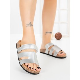 Papuci Dama cu Talpa Joasa SY1107 SILVER | ABLOOM