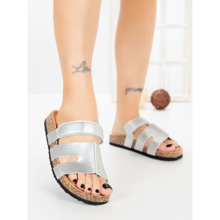 Papuci Dama cu Talpa Joasa SY1107 SILVER | ABLOOM