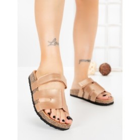 Papuci Dama cu Talpa Joasa SY1107 CHAMPAGNE | ABLOOM