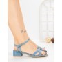 Sandale Dama cu Toc Gros LL-04 BLUE JEANS | FESTISIMO