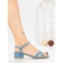 Sandale Dama cu Toc Gros LL-04 BLUE JEANS | FESTISIMO