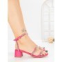 Sandale Dama cu Toc Gros Y328-54 FUCSIA | FESTISIMO