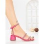 Sandale Dama cu Toc Gros Y328-54 FUCSIA | FESTISIMO