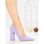 Pantofi cu Toc Gros G60-10 PURPLE | FESTISIMO