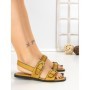Sandale Dama cu Talpa Joasa 5LE66 YELLOW | MEI