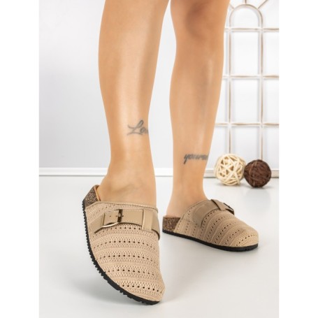 Papuci Dama cu Talpa Joasa 5LE36 KHAKI | MEI