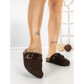 Papuci Dama cu Talpa Joasa 5LE36 BROWN | MEI