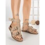 Sandale Dama cu Talpa Joasa 5LE26 KHAKI | MEI