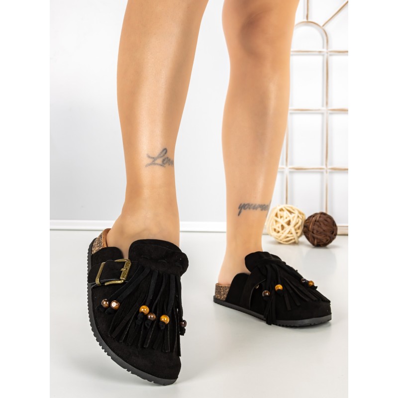 Papuci Dama cu Talpa Joasa 5LE70 BLACK | MEI