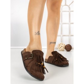 Papuci Dama cu Talpa Joasa 5LE70 BROWN | MEI