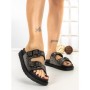 Papuci Dama cu Talpa Joasa 5LE106 BLACK-GUN | MEI