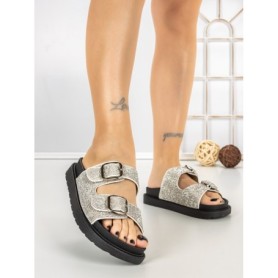 Papuci Dama cu Talpa Joasa 5LE106 WHITE | MEI