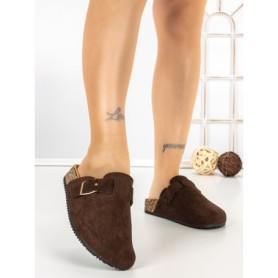 Papuci Dama cu Talpa Joasa 5LE37 BROWN | MEI