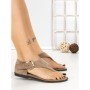 Sandale Dama cu Talpa Joasa 5LE58 KHAKI | MEI