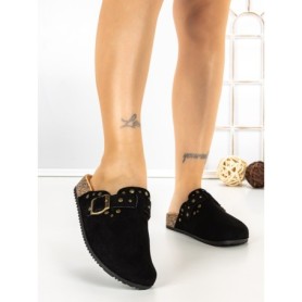 Papuci Dama cu Talpa Joasa 5LE108 BLACK | MEI