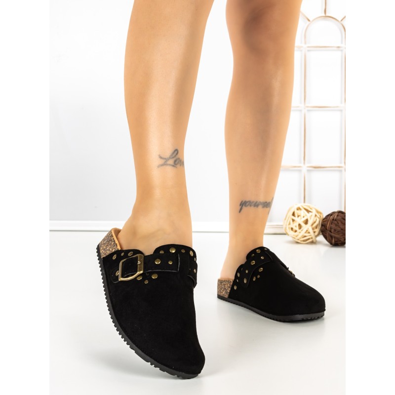 Papuci Dama cu Talpa Joasa 5LE108 BLACK | MEI
