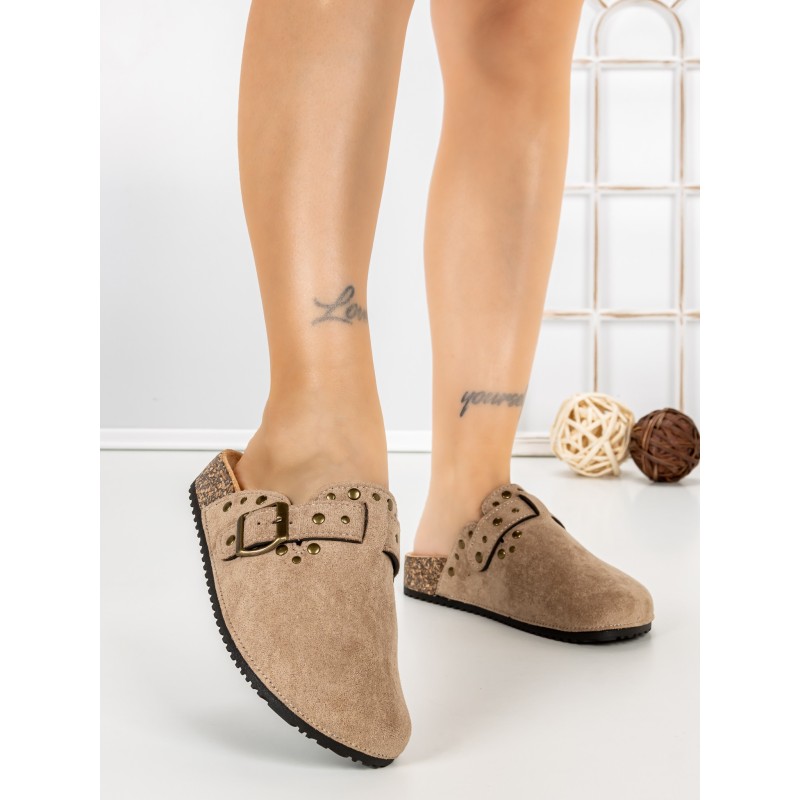 Papuci Dama cu Talpa Joasa 5LE108 KHAKI | MEI