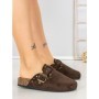 Papuci Dama cu Talpa Joasa 5LE108 BROWN | MEI