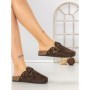 Papuci Dama cu Talpa Joasa 5LE108 BROWN | MEI