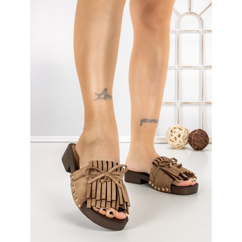 Papuci Dama cu Toc 5LE87 KHAKI | MEI