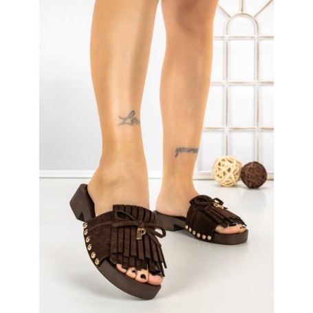 Papuci Dama cu Toc 5LE87 BROWN | MEI