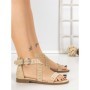 Sandale Dama cu Talpa Joasa 5LE27 BEIGE | MEI