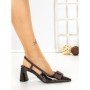 Pantofi cu Toc Gros 5LE61 BROWN | MEI