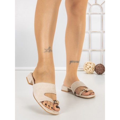 Papuci Dama cu Toc 5LE105 BEIGE | MEI