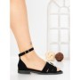 Sandale Dama cu Talpa Joasa 5PT27 BLACK | MEI