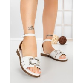 Sandale Dama cu Talpa Joasa 5PT27 WHITE | MEI