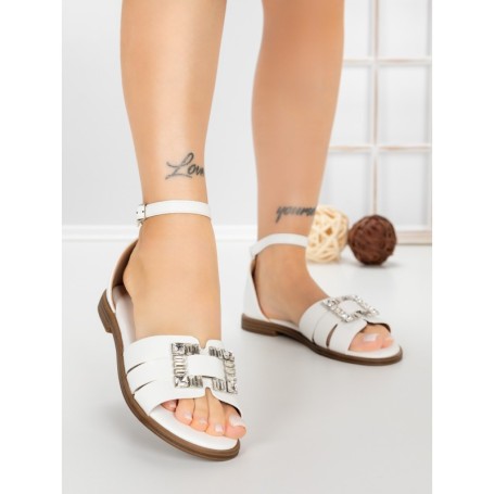 Sandale Dama cu Talpa Joasa 5PT27 WHITE | MEI