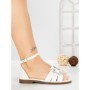 Sandale Dama cu Talpa Joasa 5PT27 WHITE | MEI
