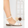 Sandale Dama cu Talpa Joasa 5PT27 WHITE | MEI