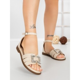 Sandale Dama cu Talpa Joasa 5PT27 LIGHT BEIGE | MEI